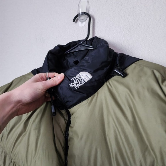 THE NORTH FACE Y2K Nuptse 600‎ Down Puffer Vest Green Black Gorpcore XXL - Picture 3 of 9